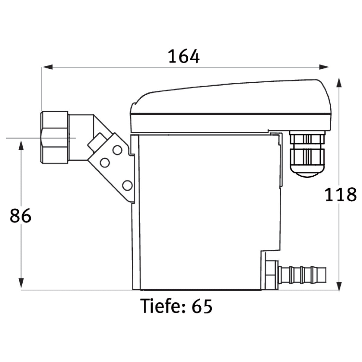Aircraft Elektronischer Kondensatableiter BEKOMAT 31 mit 2,5m Kabel, Winkelstecker - Art. 2049057