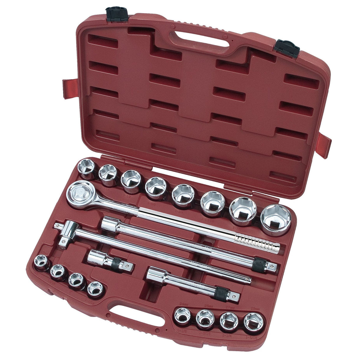 Kraftwerk PRO LINE 3/4" Steckschlüssel-Satz mit Teleskop-Umschaltknarre, 19 - 50 mm, 21-tlg