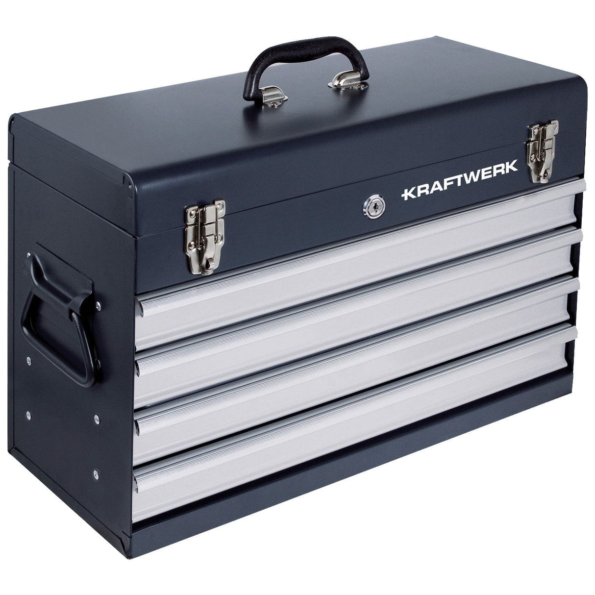 Kraftwerk BASIC LINE 1/4" + 1/2" Werkzeugkiste mit Auszügen, 100-tlg
