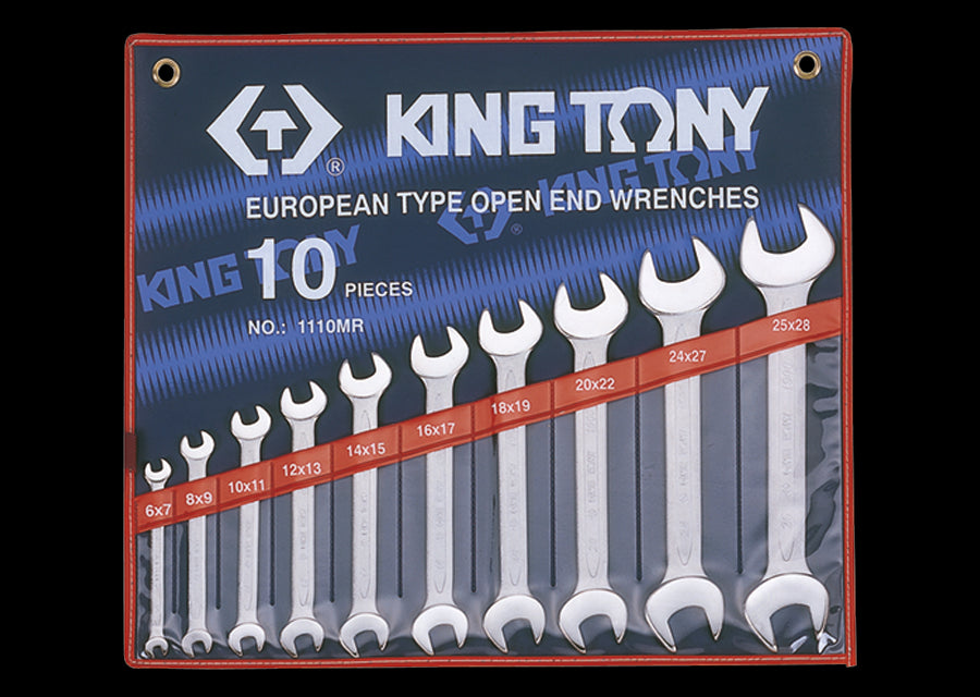 KING TONY Profi-Werkzeuge - Maulschlüssel-Set, metrisch - 10 tlg. 1110MR