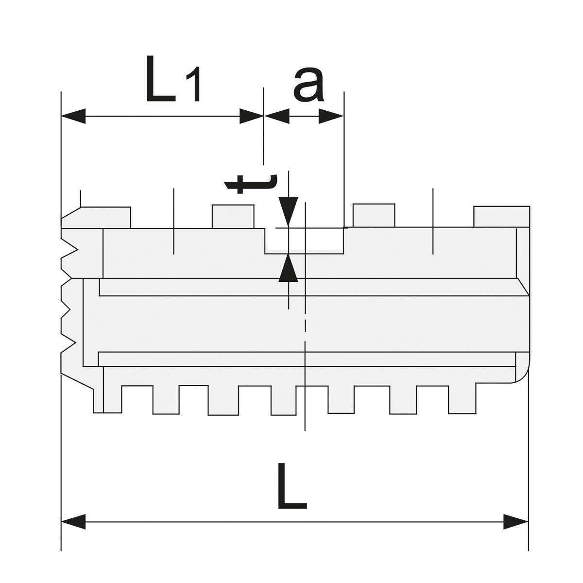 BERNARDO Backe für 3-Backenfutter DK11 – Modell Grundbacke DMJ-DK11-400