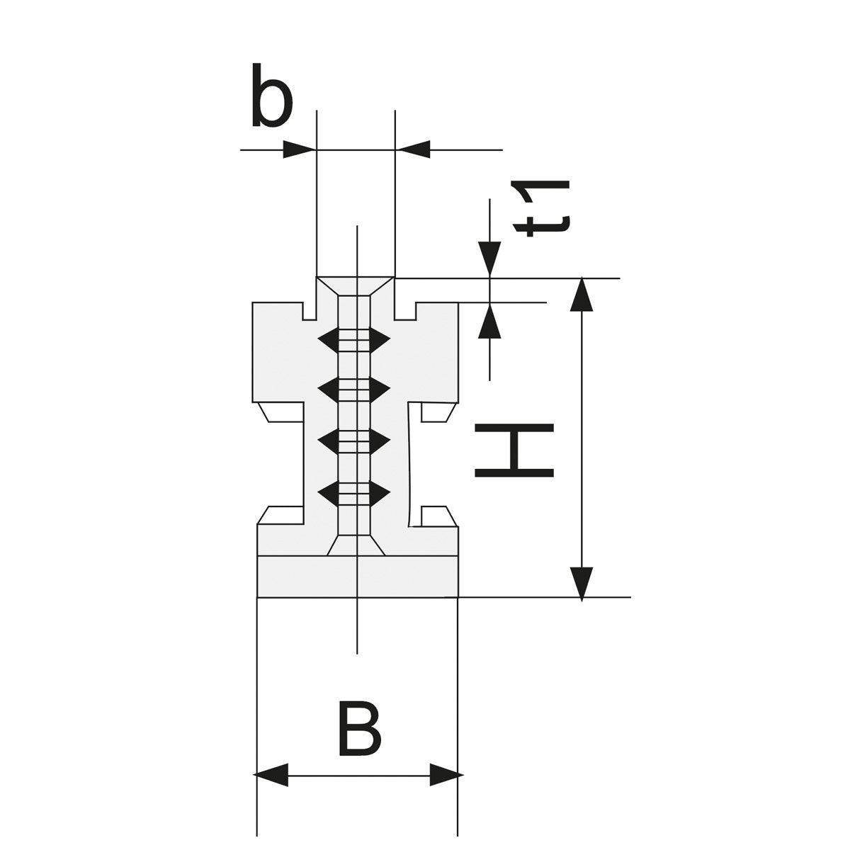 BERNARDO Backe für 3-Backenfutter DK11 – Modell Grundbacke DMJ-DK11-400