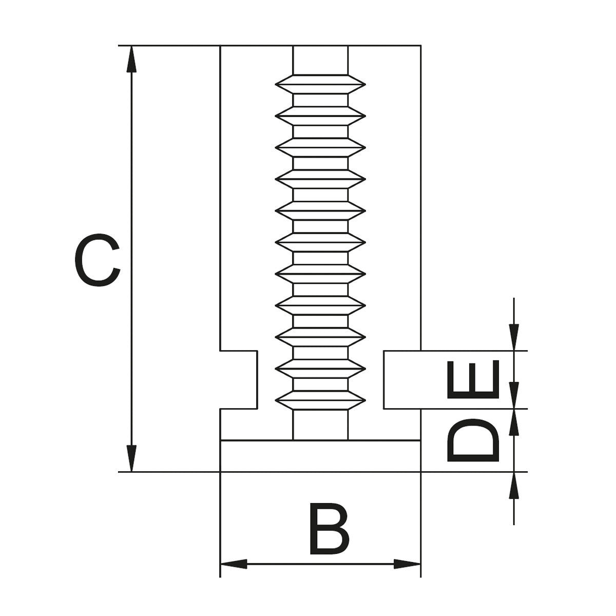 BERNARDO Backe für 3-Backenfutter PS3 / PO3 – Modell Bohrbacke OJ-PS3-125