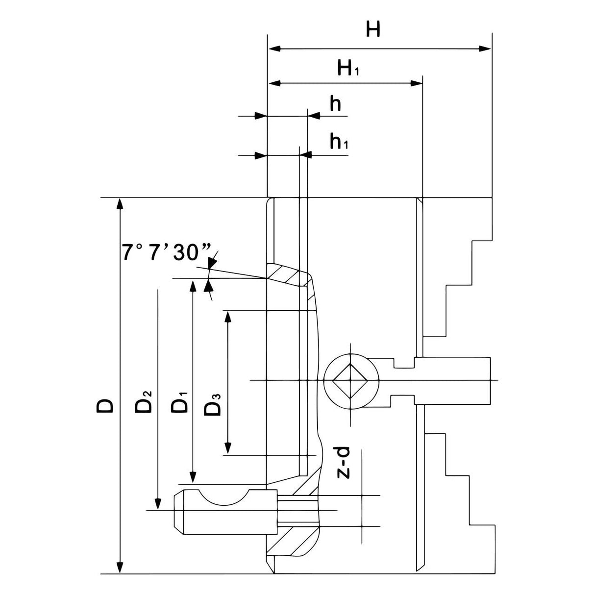 BERNARDO Planscheibe – Modell Planscheibe K72-1000/D15