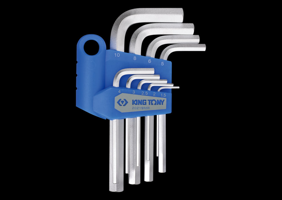 KING TONY Profi-Werkzeuge - 6-Kantschlüssel-Set, metrisch - 9 tlg. 20219MR