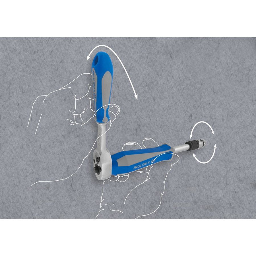 KING TONY Profi-Werkzeuge - 1/4 Griff für Steckschlüssel-Schraubendreher 2176DF