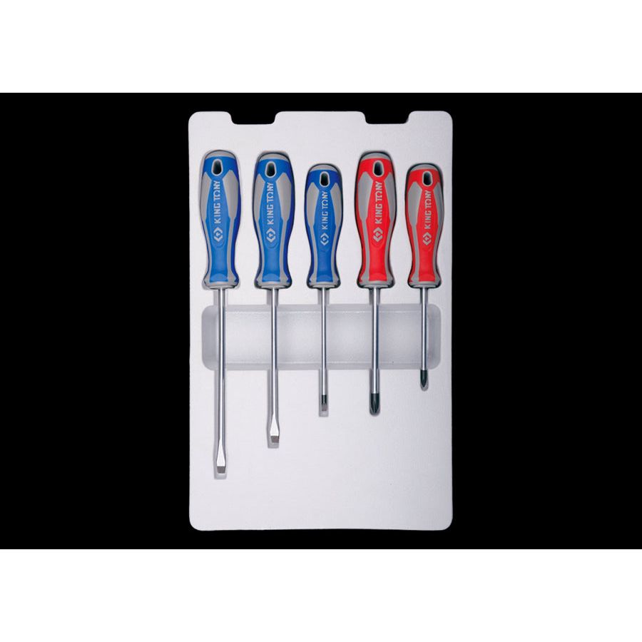 KING TONY Profi-Werkzeuge - Schlitz- und PHILLIPS®-Schraubendreher-Set - 5 tlg. 30115MR