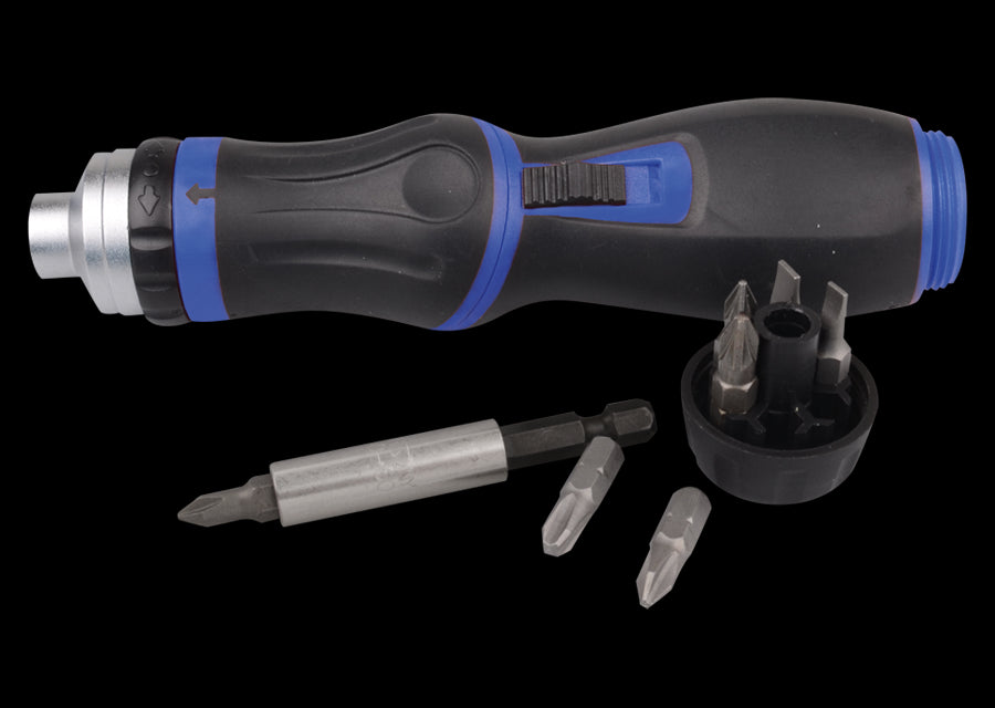 KING TONY Profi-Werkzeuge - Revolver-Ratschen-Bit-Schraubendreher - 8 tlg. 32809MR