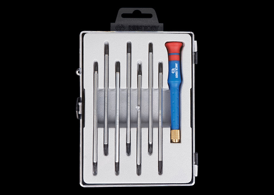 KING TONY Profi-Werkzeuge - Miniatur-Doppel-Schraubendreher - 8 tlg. 32607MR