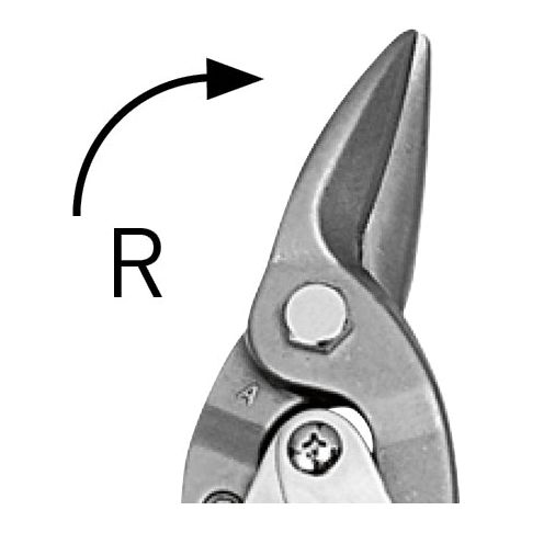 Kraftwerk Figuren-Blechschere, rechtsschneidend