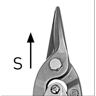 Kraftwerk Figuren-Blechschere, universalschneidend