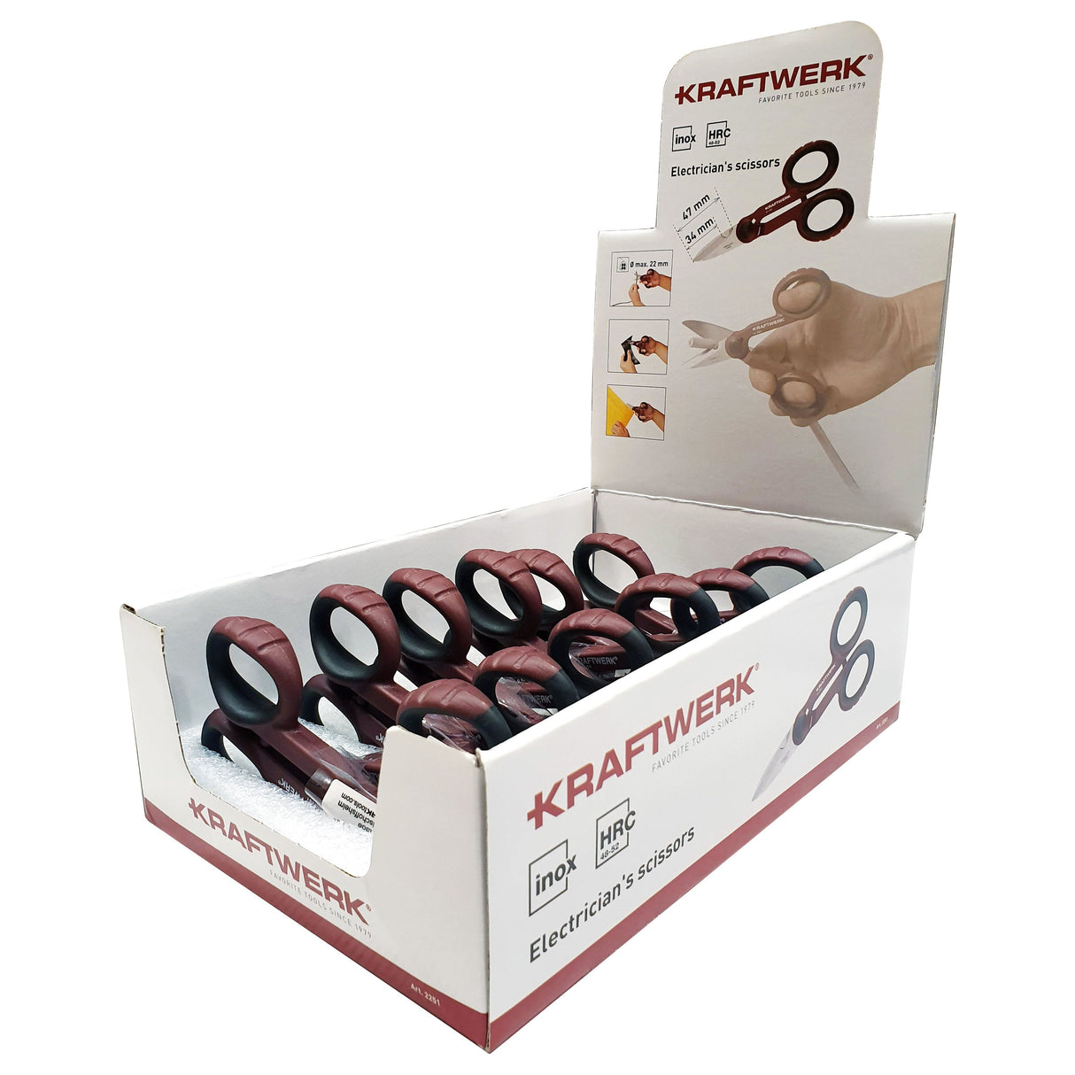 Kraftwerk Elektriker VDE-Schere Display,12 Stk