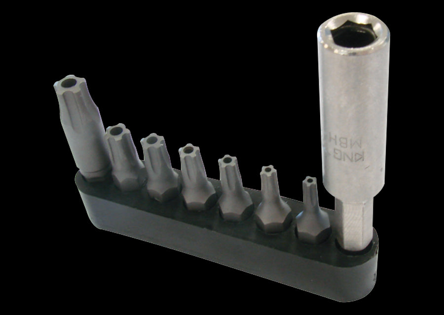 KING TONY Profi-Werkzeuge - RESISTORX® Plus Bitset - 8 tlg. 1008CQ