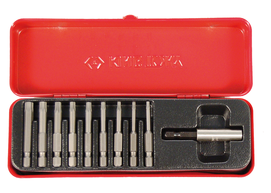 KING TONY Profi-Werkzeuge - 1/4" Schraubbitsteckschlüssel-Set - 10 tlg. 1010PQ01
