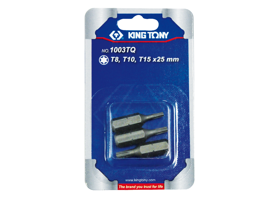KING TONY Profi-Werkzeuge - 1/4" TORX® Einsatzbit-Set - 3 tlg. 1003TQ