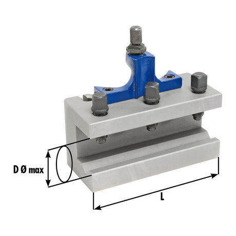 BERNARDO Spannmittel für Werkzeuge – Modell Wechselhalter mit Prismeneinsatz diam. 32 x 130 mm für Größe B