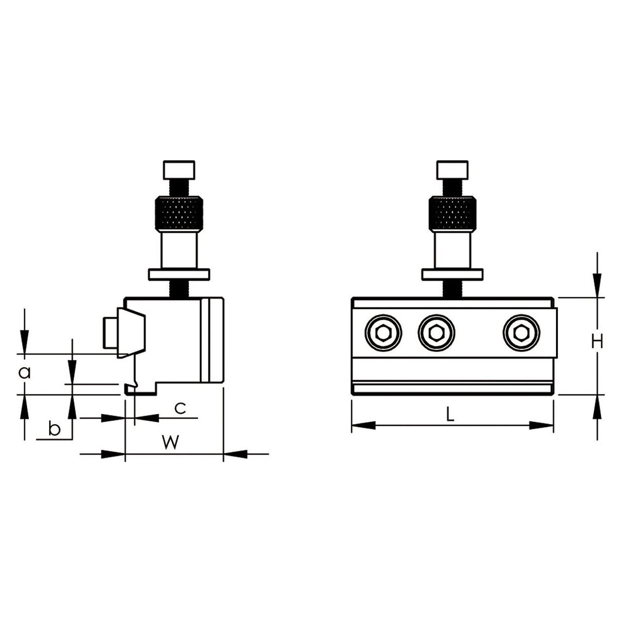 BERNARDO Spannmittel für Werkzeuge – Modell Abstechhalter für Gr. 10