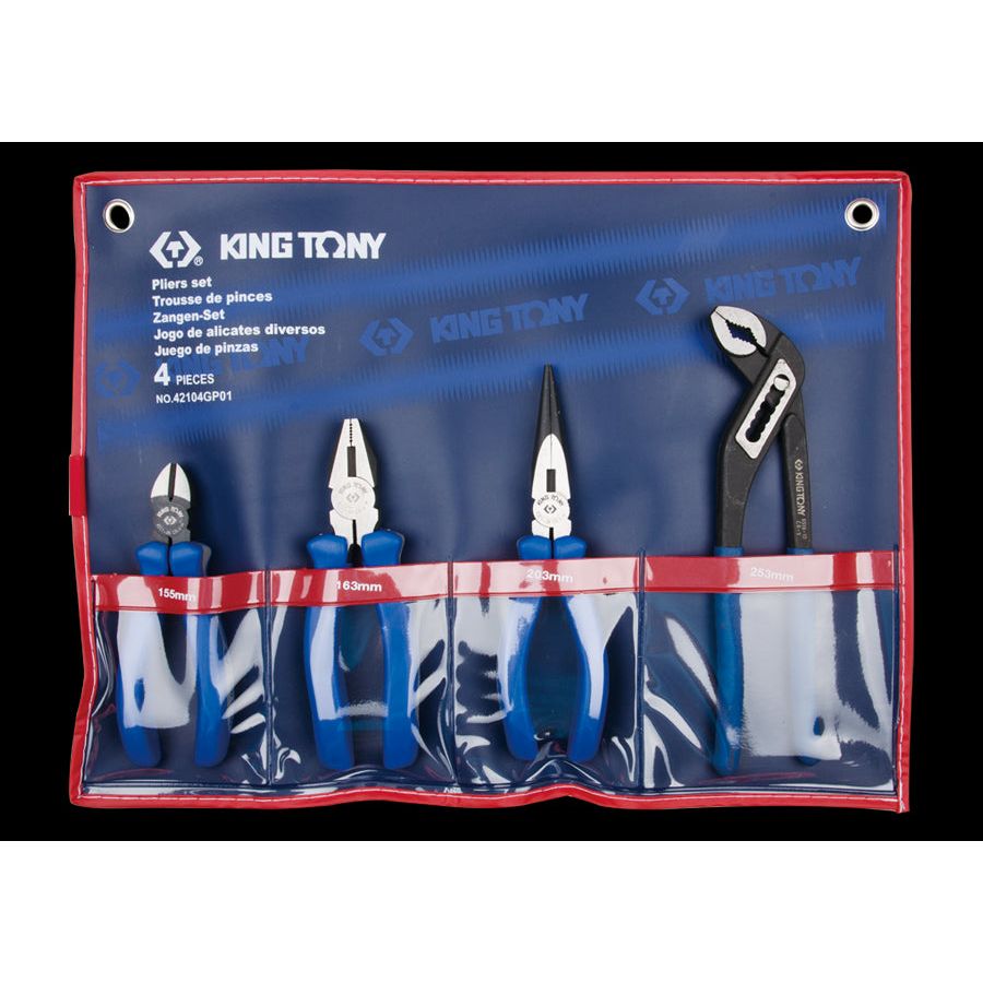 KING TONY Profi-Werkzeuge - Zangen-Set - 4 tlg. 42104GP01