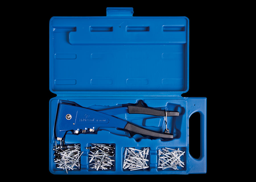 KING TONY Profi-Werkzeuge - Nietzangenkoffer mit Nieten - 121 tlg. 212007MR