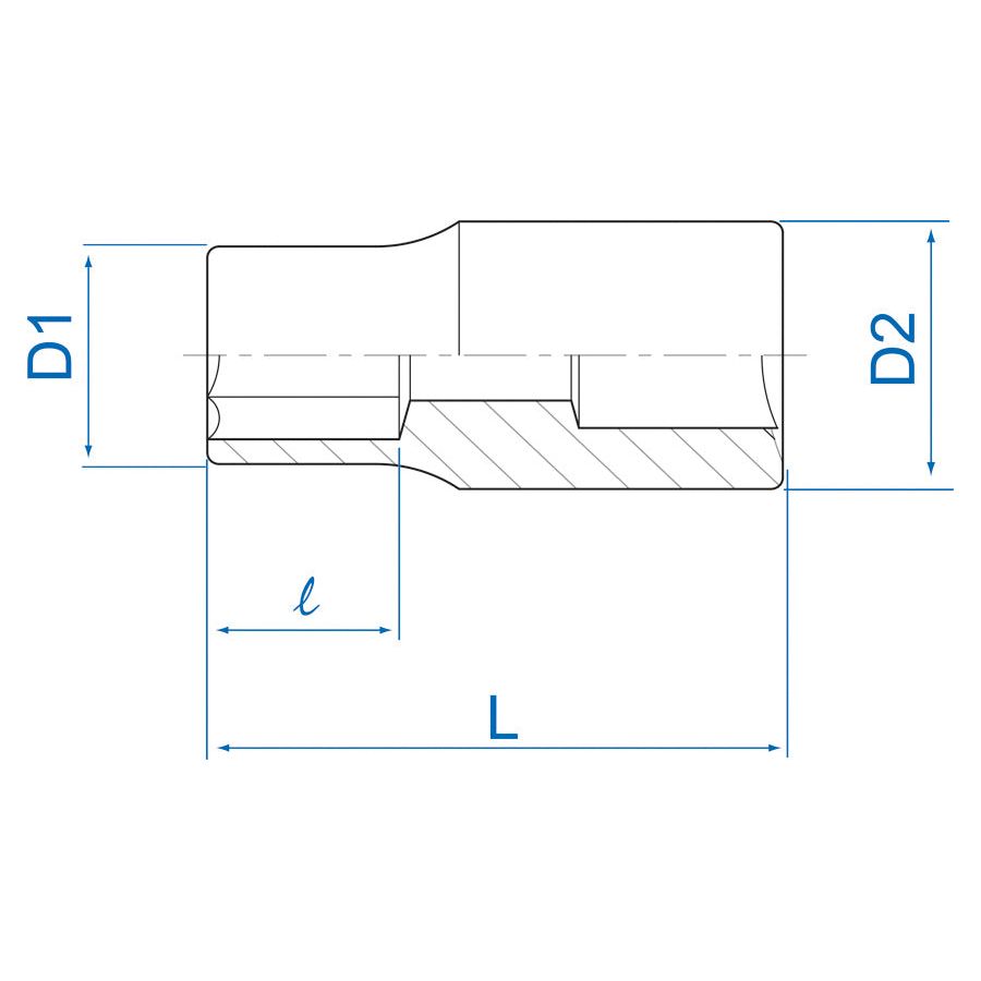 KING TONY Profi-Werkzeuge - 1/4" TORX®-Steckschlüssel-Einsatz - E10 237510M