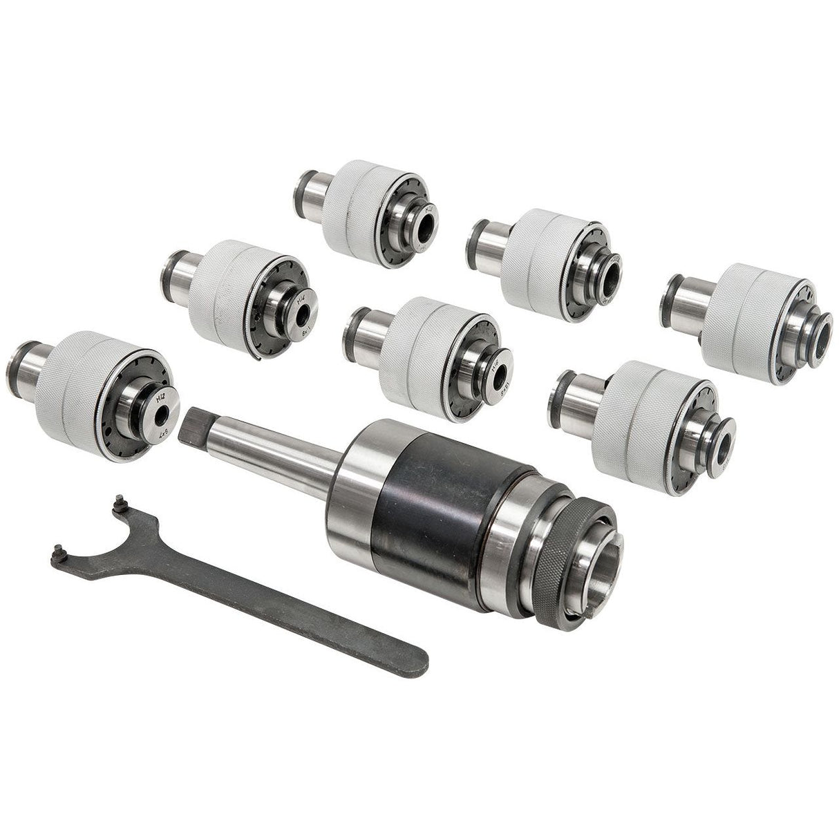 BERNARDO Spannmittel für Werkzeuge – Modell Gewindeschneid-Schnellwechselfutterset MK 3 / M12 - M24