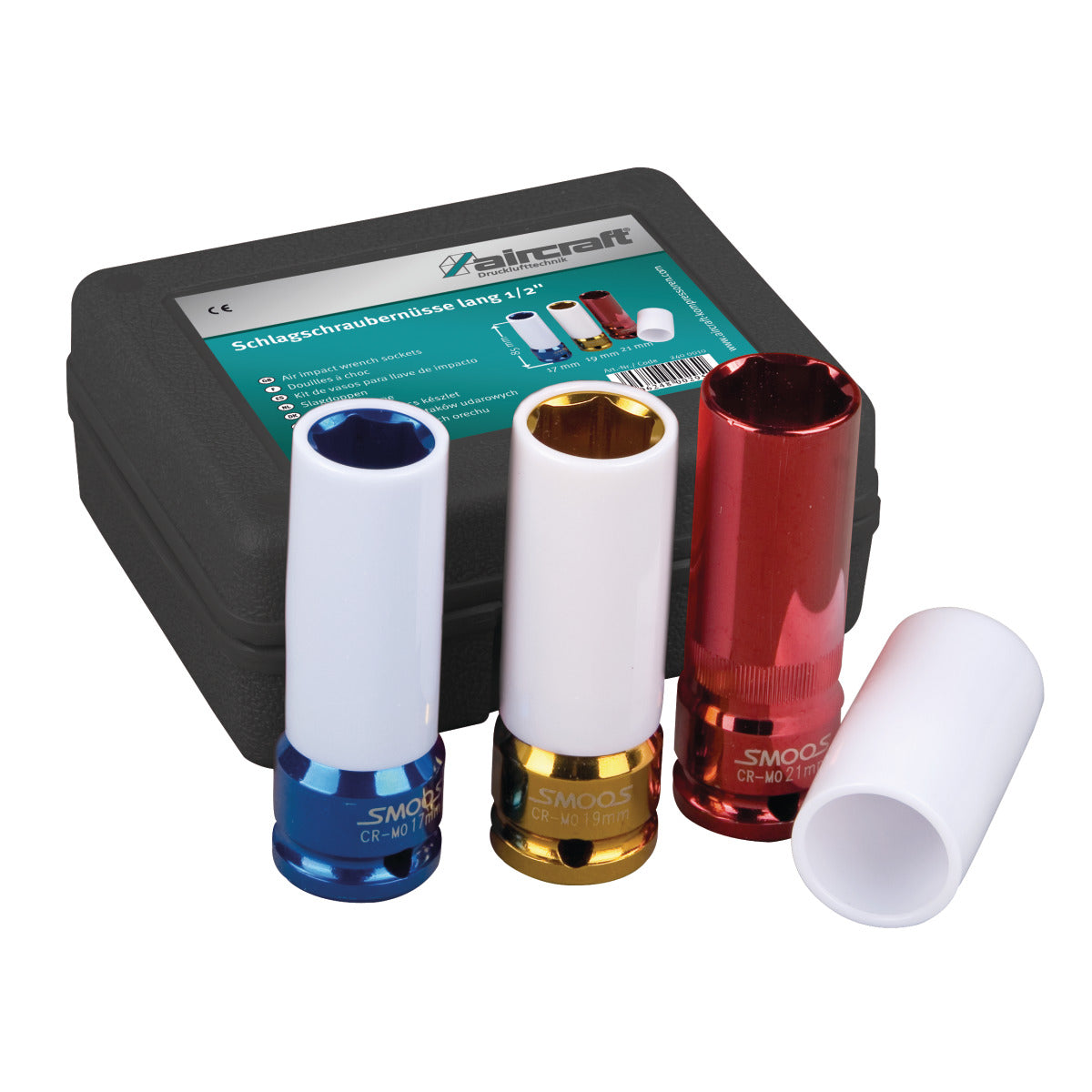 AIRCRAFT Schlagschraubernüsse-Set 1/2" lang 3-tlg. SM-2400010