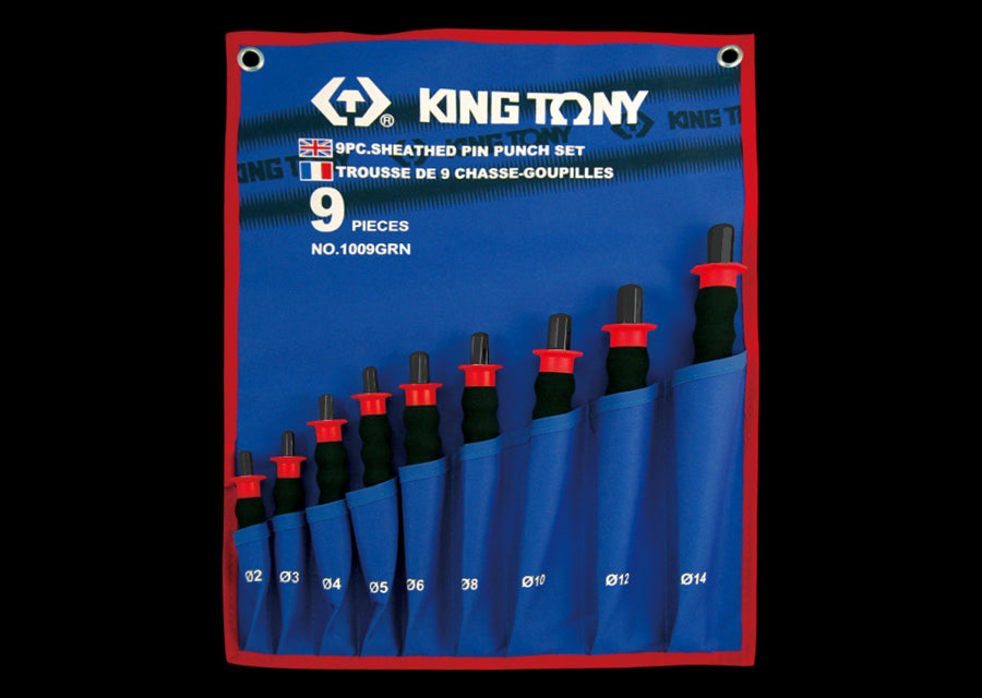 KING TONY Profi-Werkzeuge - Splinttreiber-Set, ummantelt - 9 tlg. 1009GPN