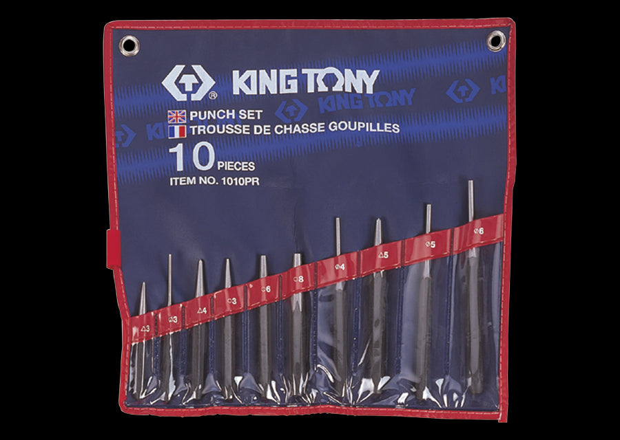 KING TONY Profi-Werkzeuge - Splint- und Durchtreiber-Set - 10 tlg. 1010PR