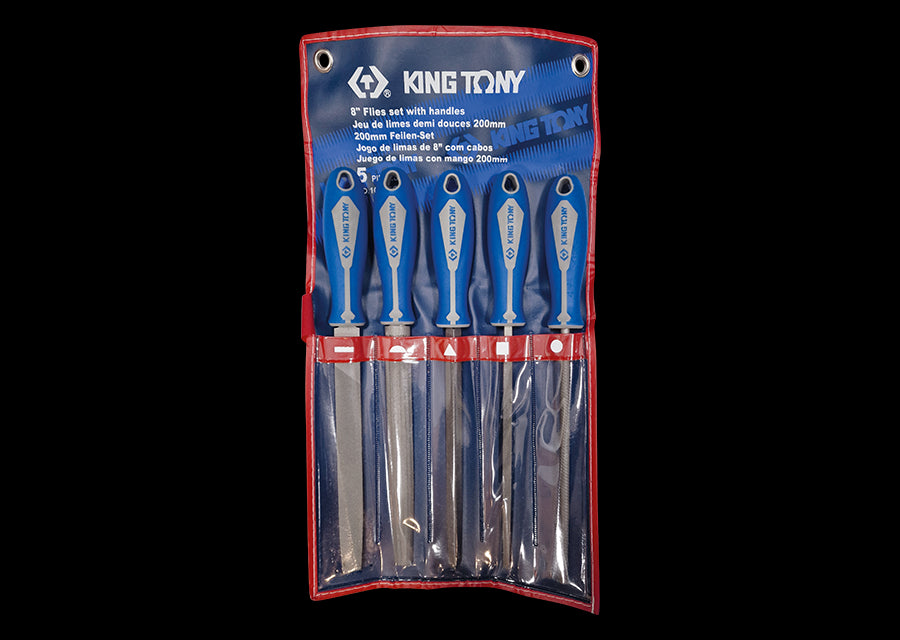 KING TONY Profi-Werkzeuge - Feilen-Set, 200 mm - 5 tlg. 1005GQ01