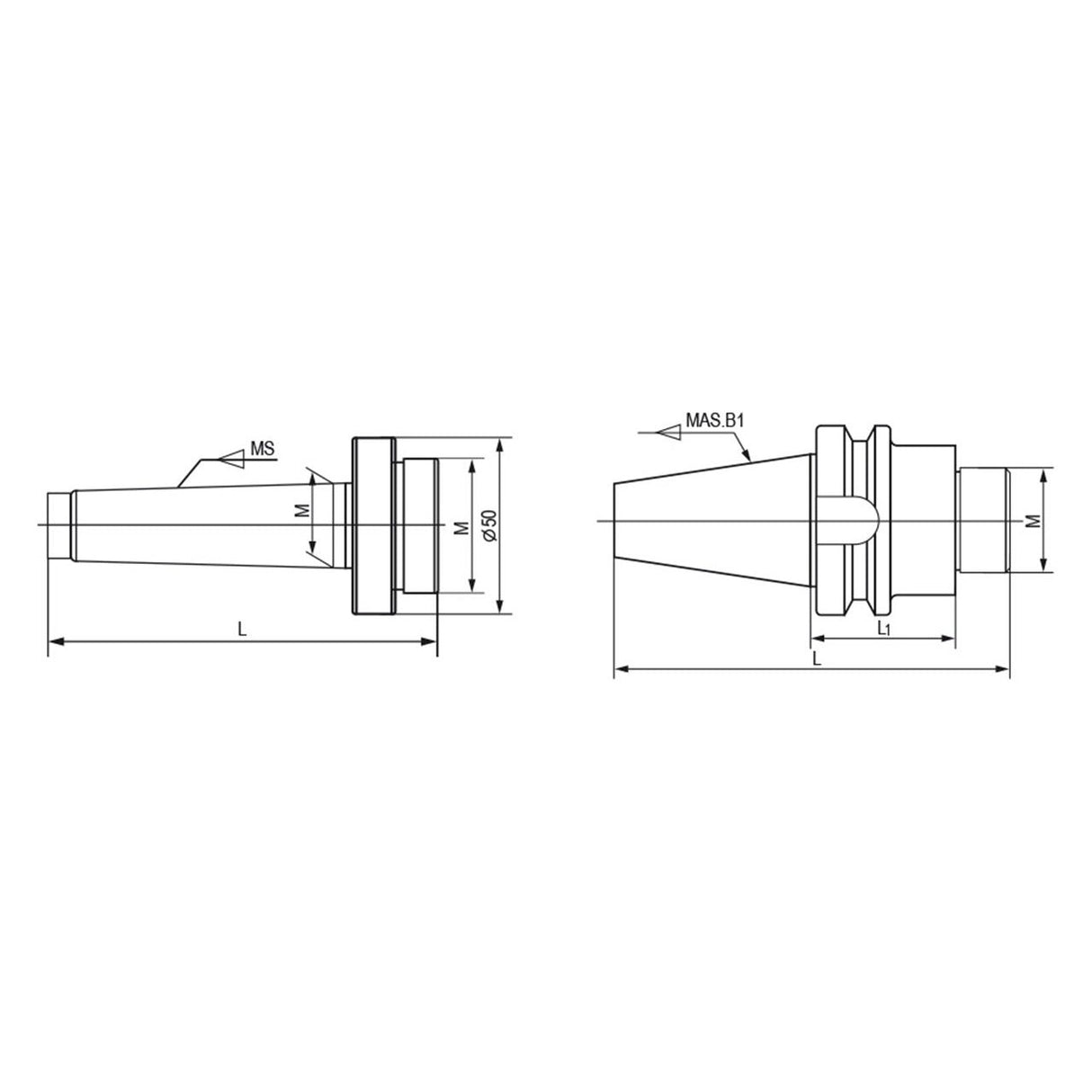 BERNARDO Spannmittel für Werkzeuge – Modell Aufnahmeschaft MK 2
