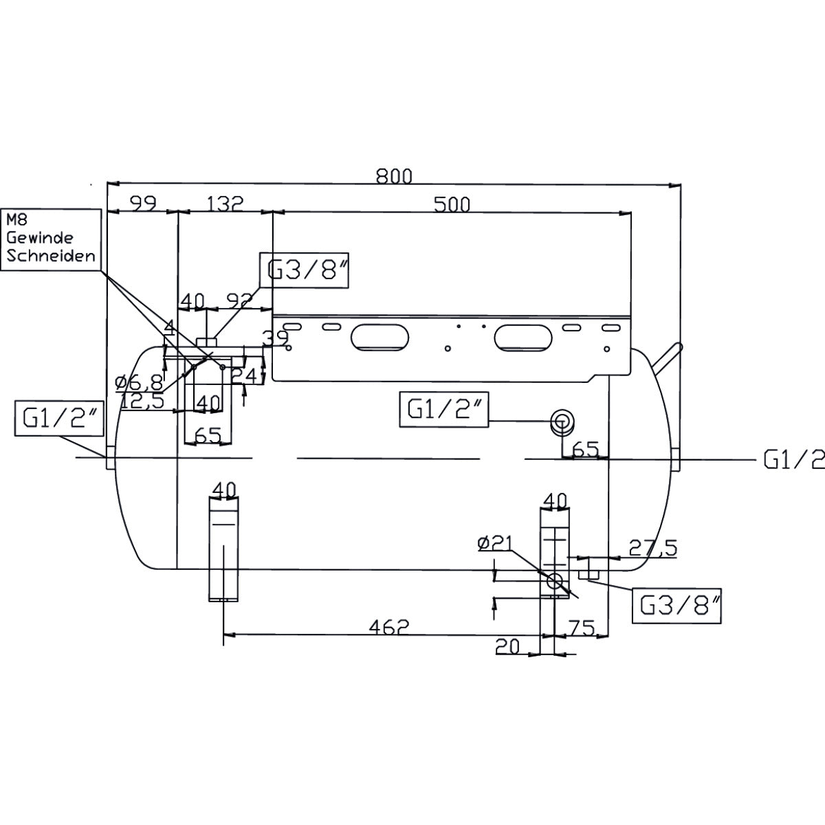 AIRCRAFT Druckluftbehälter ACDB 50/10 H SM-2500053