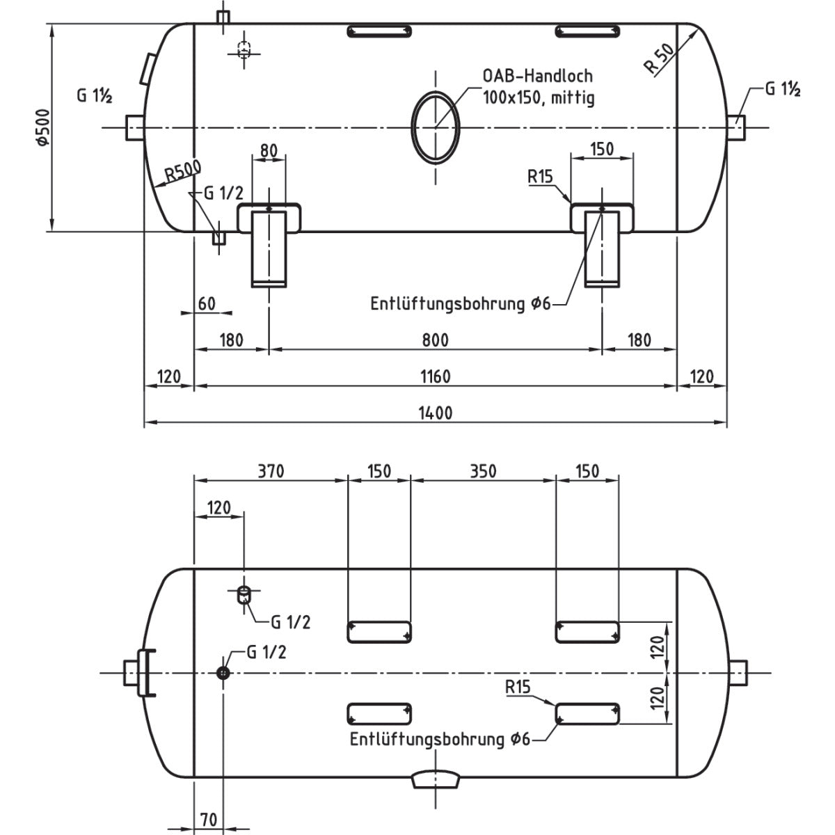 AIRCRAFT Druckluftbehälter DB VZ 250/11 H SM-2500626