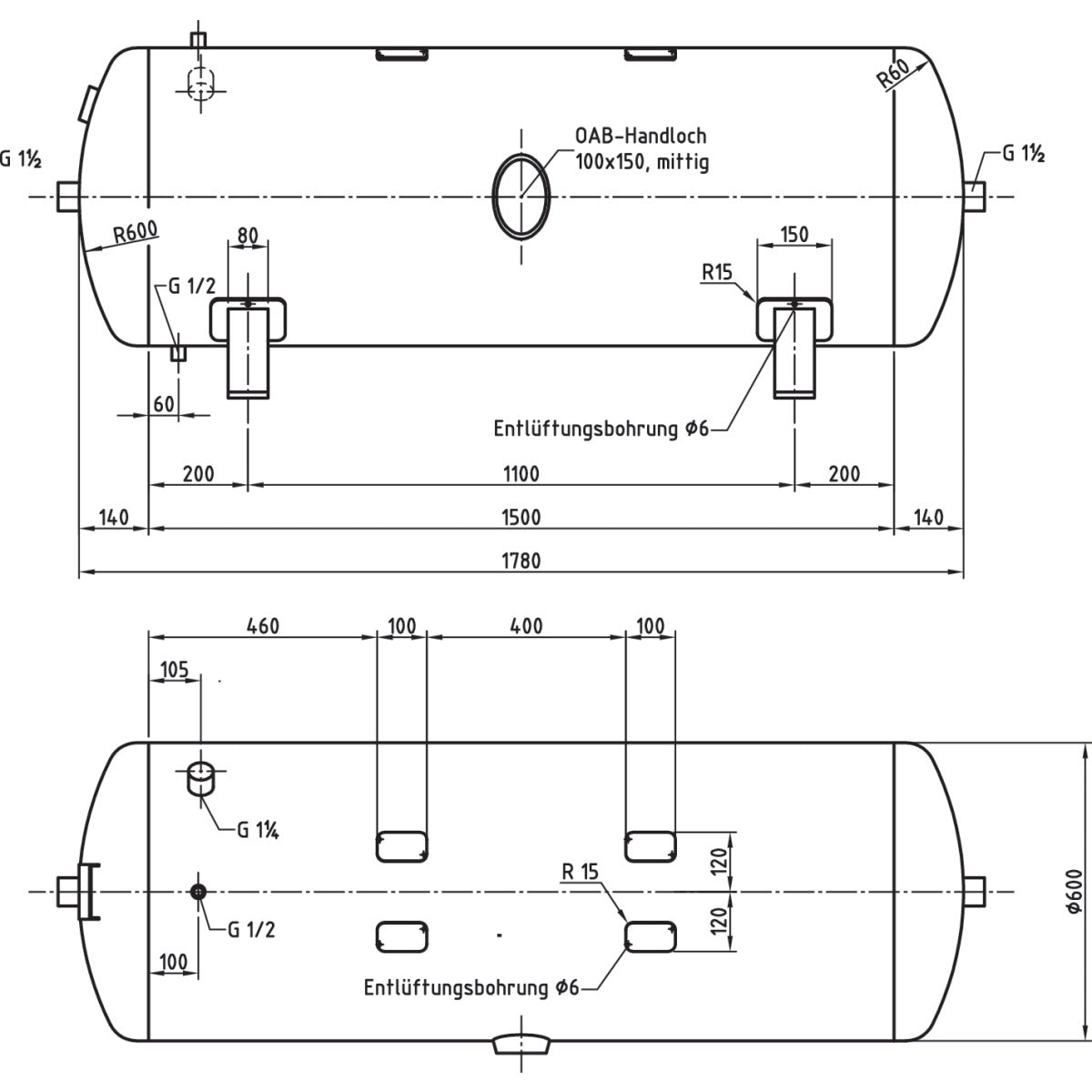 AIRCRAFT Druckluftbehälter DB VZ 500/11 H SM-2500651
