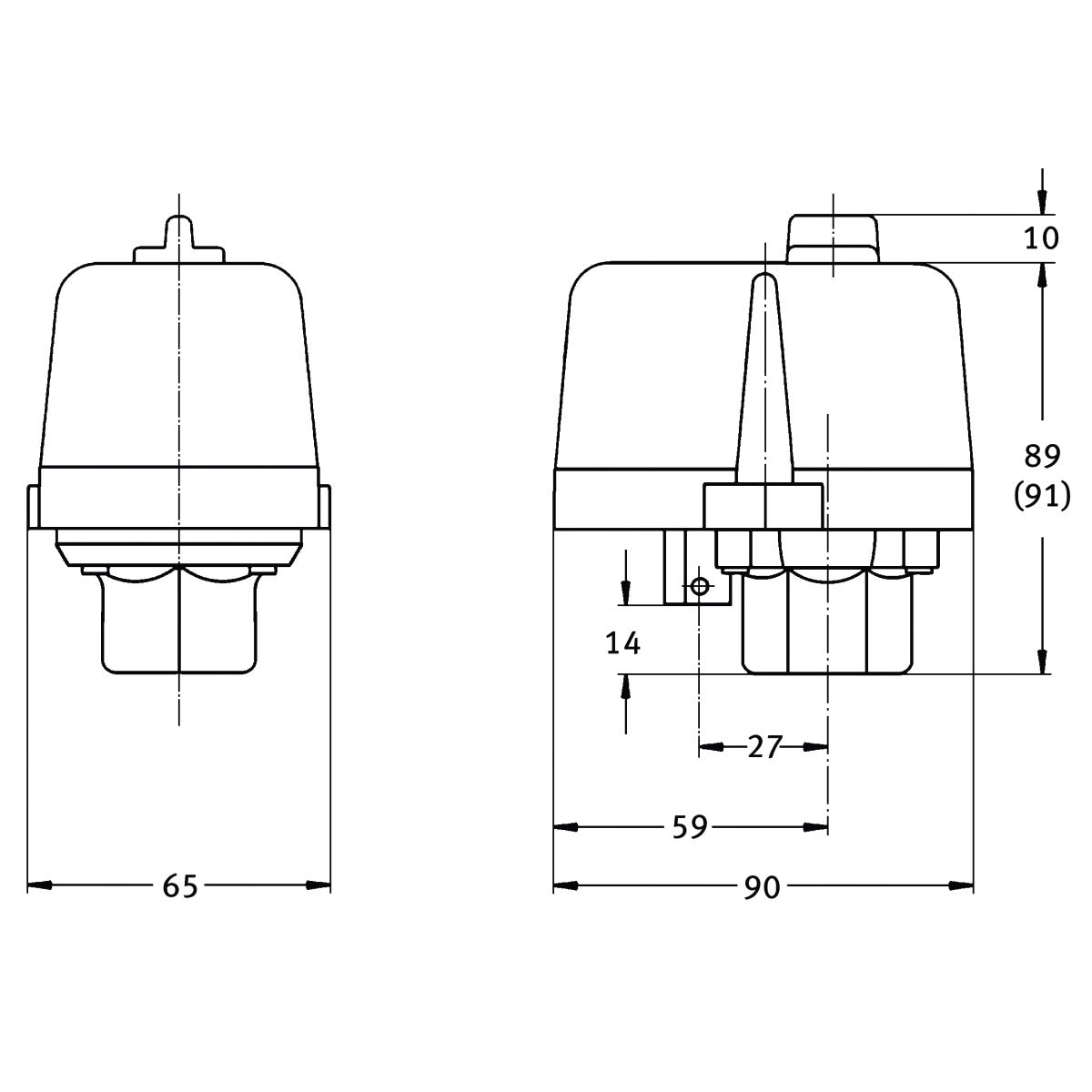 AIRCRAFT Druckschalter CONDOR MDR 2 / 11 bar – Ausführung 1 AI-SM-2506214