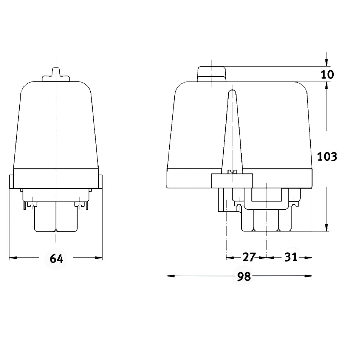 AIRCRAFT Druckschalter CONDOR MDR 4 / 16 A / 8-16 bar SM-2506300