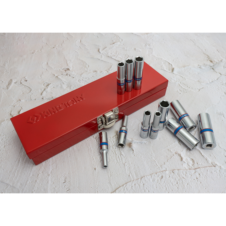 KING TONY Profi-Werkzeuge - 1/4" Steckschlüssel-Set, metrisch - 11 tlg. 2511MR