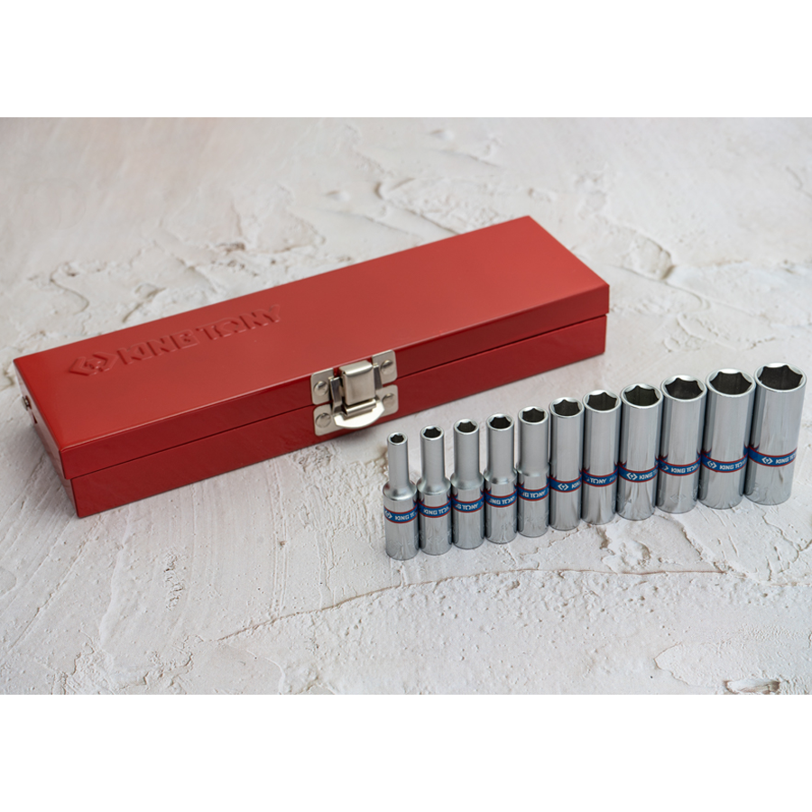 KING TONY Profi-Werkzeuge - 1/4" Steckschlüssel-Set, metrisch - 11 tlg. 2511MR