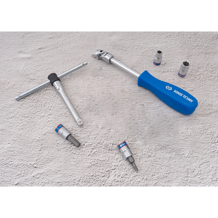 KING TONY Profi-Werkzeuge - 1/4" Steckschlüssel-Set, metrisch, mit Zubehör - 31 tlg. 2531MR03
