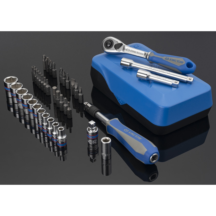 KING TONY Profi-Werkzeuge - 1/4" Steckschlüssel-Set - 39 tlg. 2539MR01AM