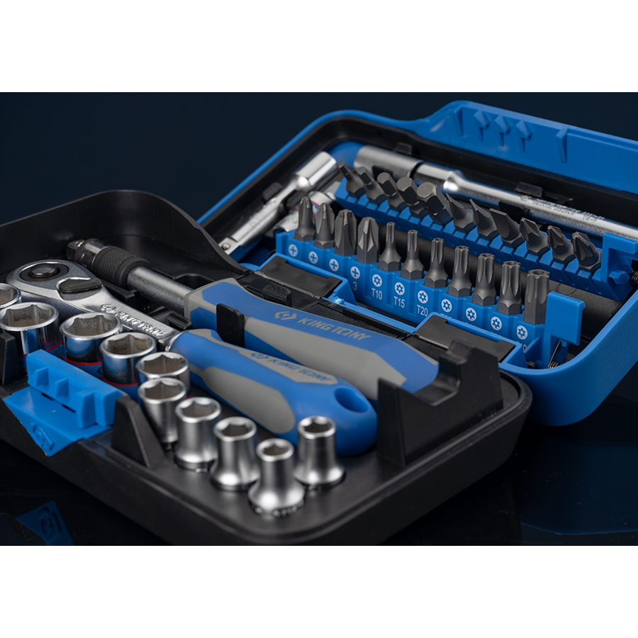 KING TONY Profi-Werkzeuge - 1/4" Steckschlüssel-Set - 39 tlg. 2539MR01AM