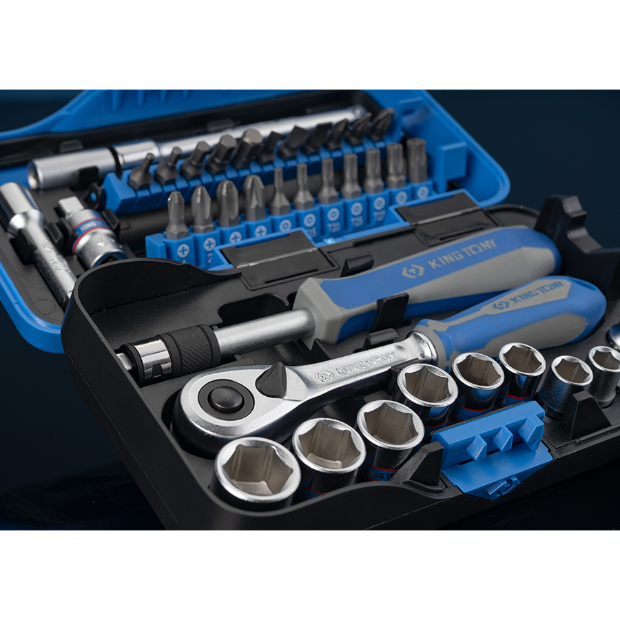 KING TONY Profi-Werkzeuge - 1/4" Steckschlüssel-Set - 39 tlg. 2539MR01AM