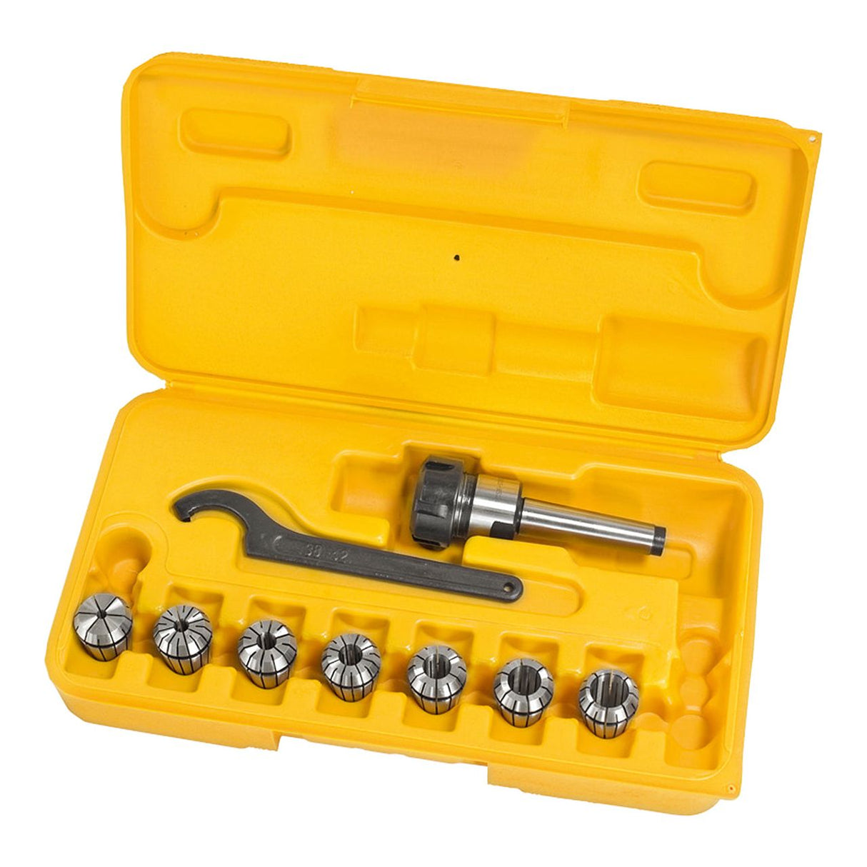BERNARDO Spannmittel für Werkzeuge – Modell Fräser-Spannzangenfutter-Set ER 25 | MK 2 | 4 - 16 mm | 8-tlg.