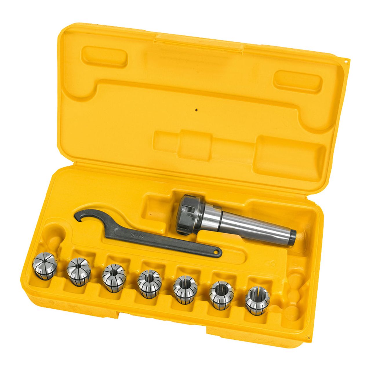 BERNARDO Spannmittel für Werkzeuge – Modell Fräser-Spannzangenfutter-Set ER 25 | MK 3 | 3 - 16 mm | 10-tlg.