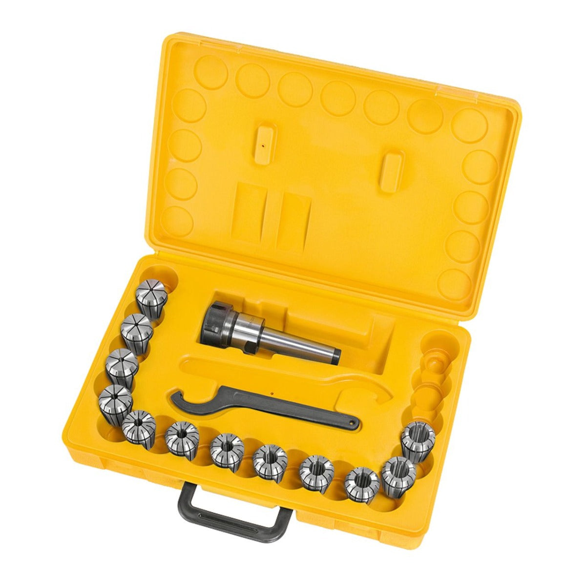 BERNARDO Spannmittel für Werkzeuge – Modell Fräser-Spannzangenfutter-Set ER 32 | MK 2 | 3 - 20 mm | 13-tlg.