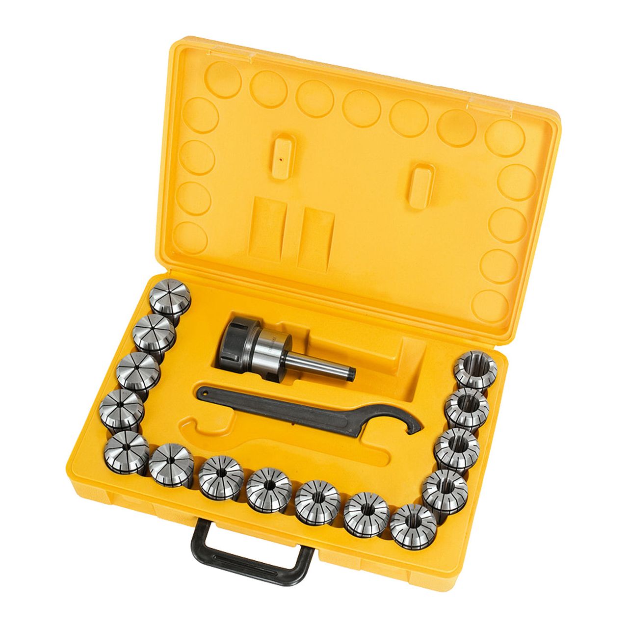 BERNARDO Spannmittel für Werkzeuge – Modell Fräser-Spannzangenfutter-Set ER 40 | MK 2 | 3 - 25 mm | 16-tlg.