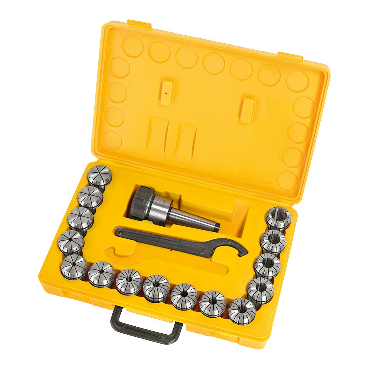 BERNARDO Spannmittel für Werkzeuge – Modell Fräser-Spannzangenfutter-Set ER 40 | MK 3 | 3 - 25 mm | 16-tlg.