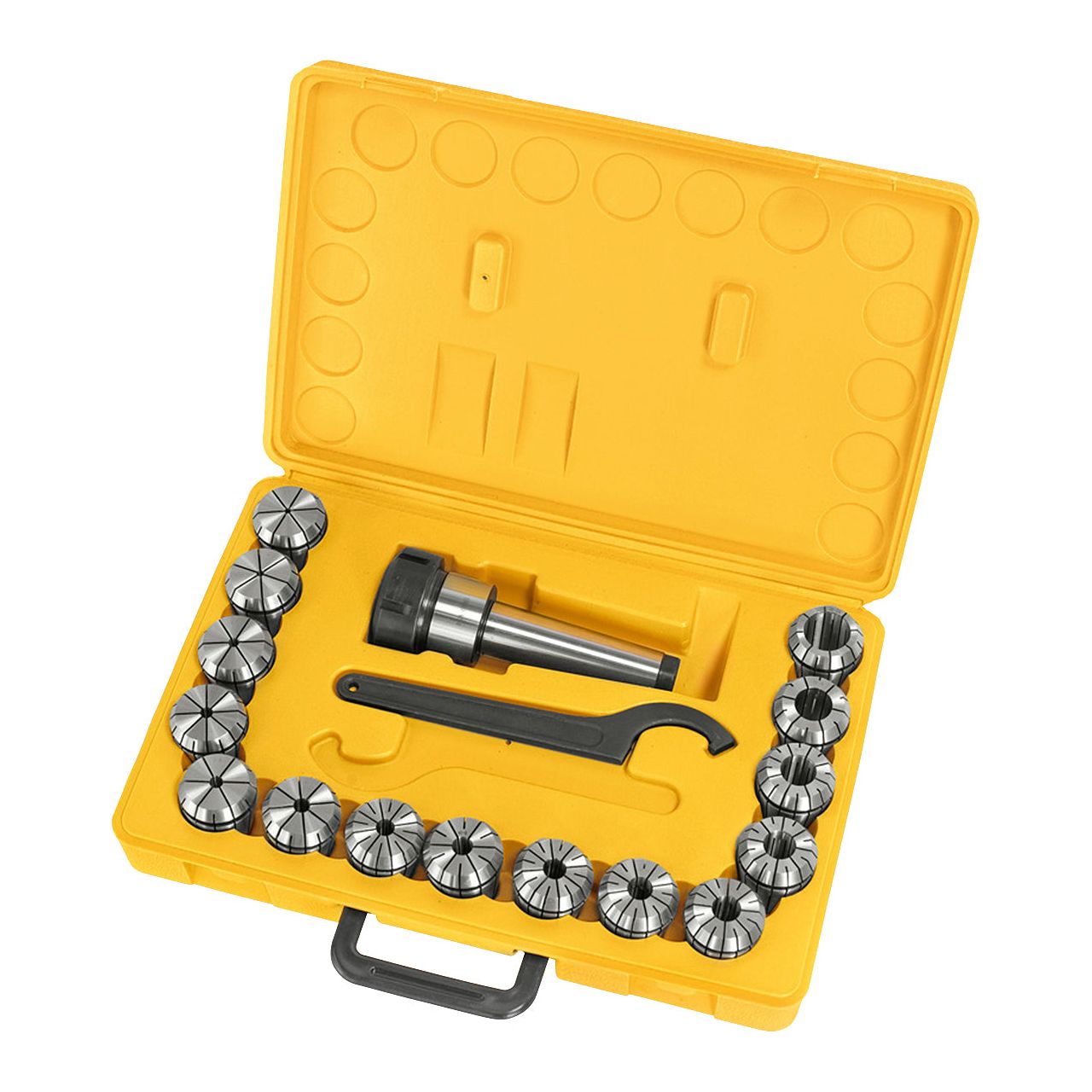 BERNARDO Spannmittel für Werkzeuge – Modell Fräser-Spannzangenfutter-Set ER 40 | MK 4 | 3 - 25 mm | 16-tlg.