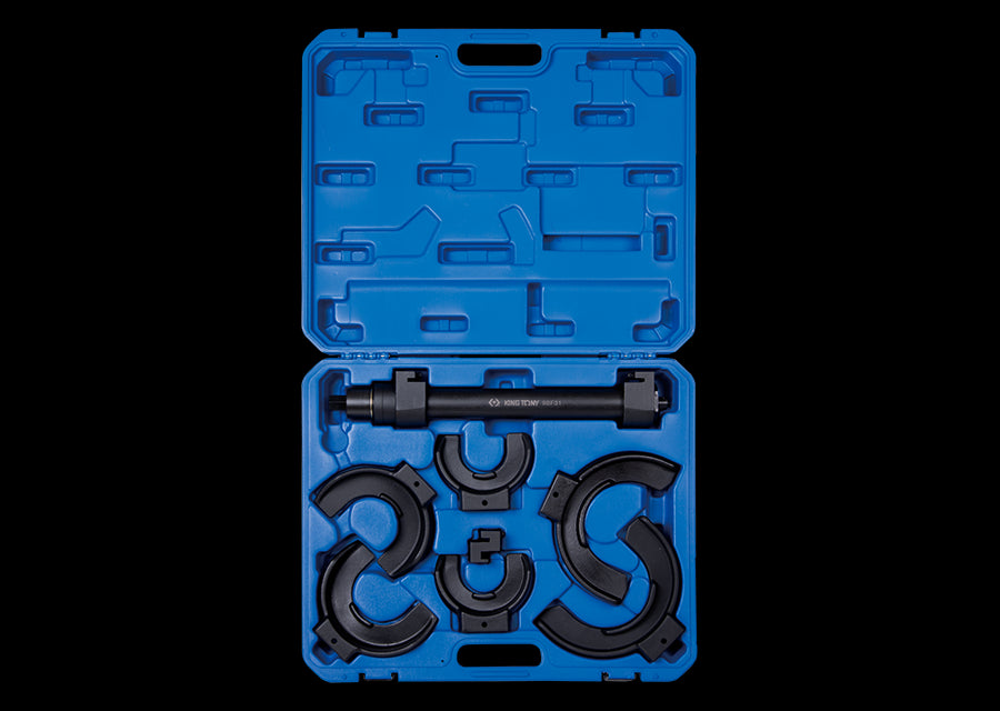 KING TONY Profi-Werkzeuge - Federspanner-Set, für MacPherson Federsysteme - 8 tlg. 9BF31