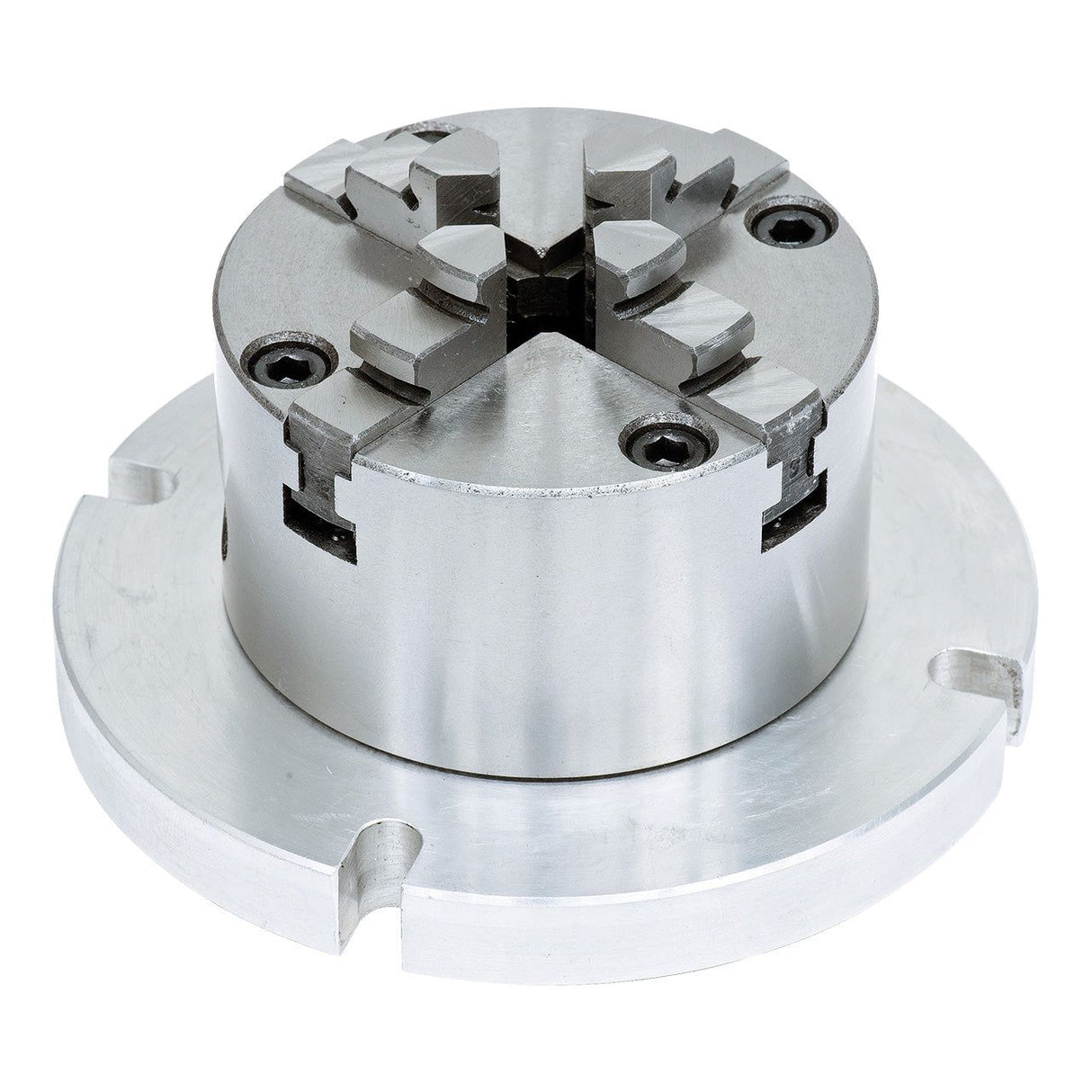 BERNARDO Rundtische / Schwenktische / Kreuztische – Modell 4-Backenfutter diam. 80 mm mit Aufspannscheibe diam. 125 mm