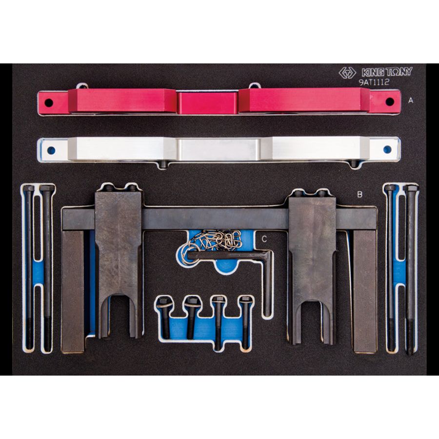 KING TONY Profi-Werkzeuge - Steuerzeiten-Einstell-Set für Benzinmotoren BMW 9AT1112E